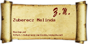 Zuberecz Melinda névjegykártya